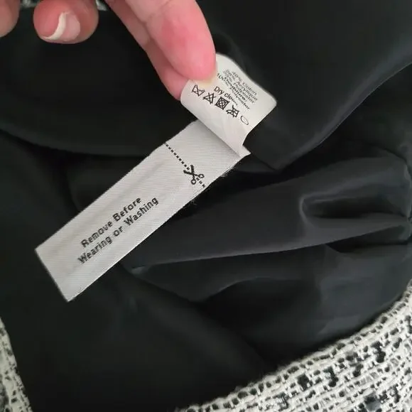 J.Crew Tweed Mini Dress Womens Sz 6 Long Sleeve Crew Neck Office Preppy Academy - Picture 12 of 13